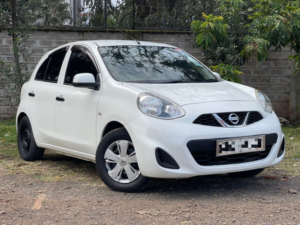 Nissan March 2015 white vehicle below 1 million in Kenya for sale 2024