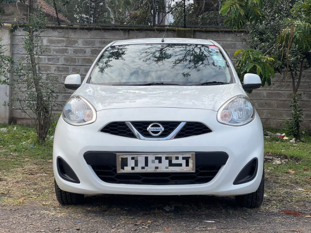 Nissan March 2015 white Cheap used vehicles below 1 million - Lipa Pole Pole vehicles